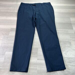 Sene Pants Mens 38x31 Blue Stretch Straight Leg Trousers Dress Slacks Business